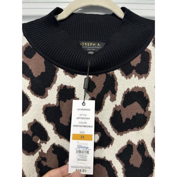 Women’s Animal Print Sweater Size 3X. Joseph A. Leopard print . ModWife - Picture 6 of 8